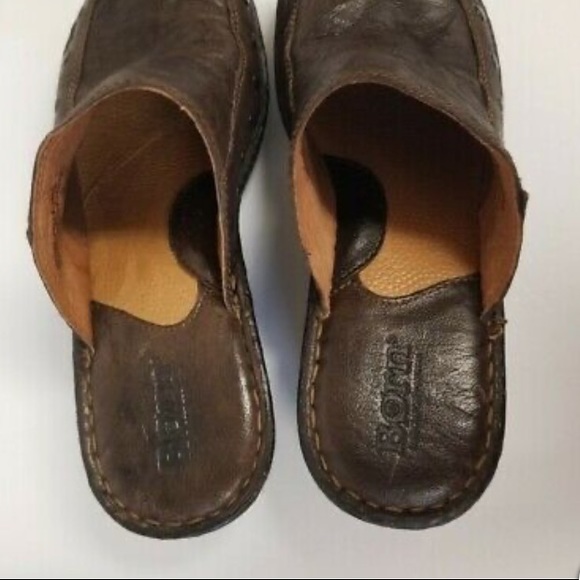 Born Marley Studded Leather Platform Slip-On Clogs - Picture 6 of 10